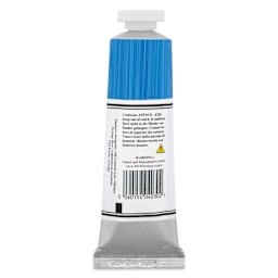 Michael Harding Artists Oil Color - Blue Verditer, back of 40 ml tube