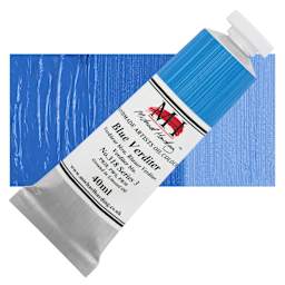 Michael Harding Artists Oil Color - Blue Verditer, 40 ml tube and swatch