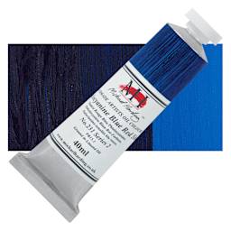 Michael Harding Artists Oil Color - Phthalo Blue Red Shade, 40 ml tube and swatch