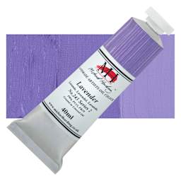 Michael Harding Artists Oil Color - Lavender, 40 ml tube and swatch
