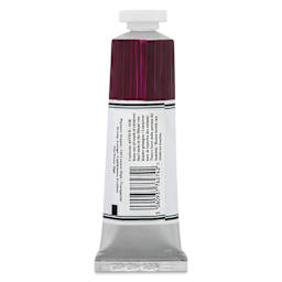 Michael Harding Artists Oil Color - Quinacridone Purple, back of 40 ml tube