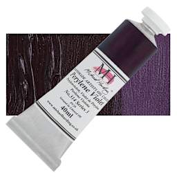 Michael Harding Artists Oil Paint - Perylene Violet, 40 ml, Tube and swatch