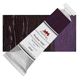 Michael Harding Artists Oil Paint - Perylene Violet, 225 ml, Tube and swatch