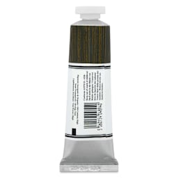 Michael Harding Artists Oil Color - Olive Green, back of 40 ml tube