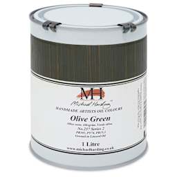 Michael Harding Artists Oil Color - Olive Green, 1 Liter