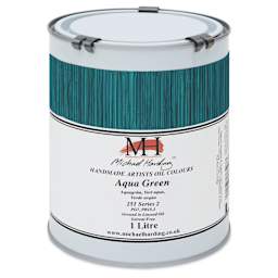 Michael Harding Artists Oil Color - Aqua Green, 1 Liter