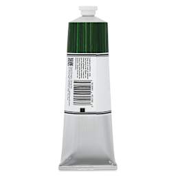 Michael Harding Artists Oil Color - Hookers Green, back of 225 ml tube
