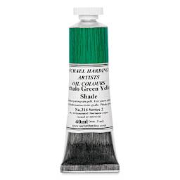 Michael Harding Artists Oil Color - Phthalo Green Yellow Shade, 40 ml tube