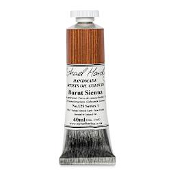 Michael Harding Artists Oil Color - Burnt Sienna, 40 ml tube
