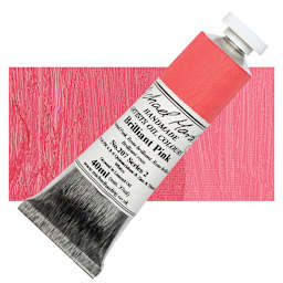 Michael Harding Artists Oil Paint - Brilliant Pink, 40 ml tube and swatch