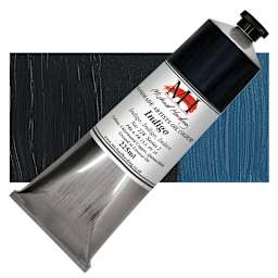 Michael Harding Artists Oil Paint - Indigo, 225 ml tube and swatch