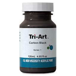Tri-Art High Viscosity Artist Acrylic - Carbon Black, 120 ml jar
