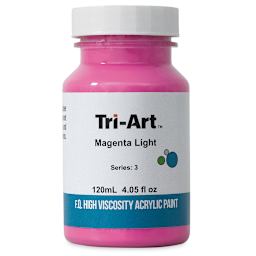 Tri-Art High Viscosity Artist Acrylic - Magenta Light, 120 ml jar