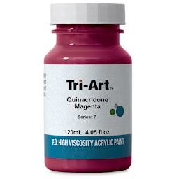 Tri-Art High Viscosity Artist Acrylic - Quinacridone Magenta, 120 ml jar