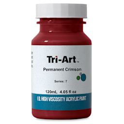 Tri-Art High Viscosity Artist Acrylic - Permanent Crimson, 120 ml jar