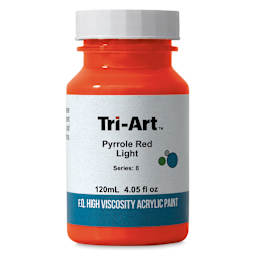 Tri-Art High Viscosity Artist Acrylic - Pyrrole Red Light, 120 ml jar