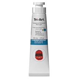 Tri-Art High Viscosity Artist Acrylic - Transparent Permanent Red Light, 60 ml tube