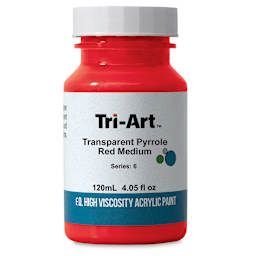 Tri-Art High Viscosity Artist Acrylic - Transparent Pyrrole Red Medium, 120 ml jar