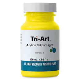 Tri-Art High Viscosity Artist Acrylic - Arylide Yellow Light, 120 ml jar