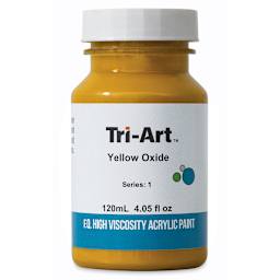 Tri-Art High Viscosity Artist Acrylic - Yellow Oxide, 120 ml jar