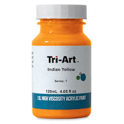 Tri-Art High Viscosity Artist Acrylic - Indian Yellow, 120 ml jar