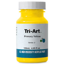 Tri-Art High Viscosity Artist Acrylic - Primary Yellow, 120 ml jar