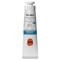 Tri-Art High Viscosity Artist Acrylic - Transparent Permanent Orange, 60 ml tube