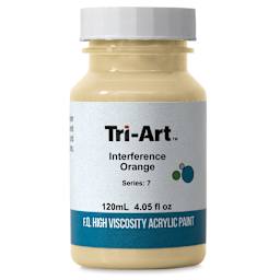 Tri-Art High Viscosity Artist Acrylic - Interference Orange, 120 ml jar