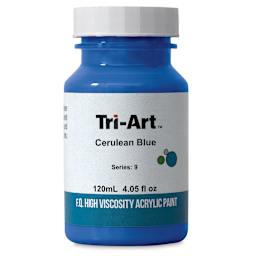Tri-Art High Viscosity Artist Acrylic - Cerulean Blue, 120 ml jar