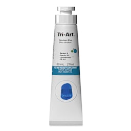 Tri-Art High Viscosity Artist Acrylic - Cerulean Blue, 60 ml tube