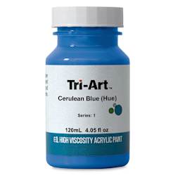 Tri-Art High Viscosity Artist Acrylic - Cerulean Blue Hue, 120 ml jar