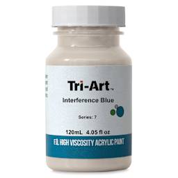 Tri-Art High Viscosity Artist Acrylic - Interference Blue, 120 ml jar