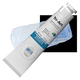 Tri-Art High Viscosity Artist Acrylic - Interference Blue, 60 ml tube and swatch