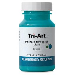Tri-Art High Viscosity Artist Acrylic - Phthalo Turquoise Light, 120 ml jar
