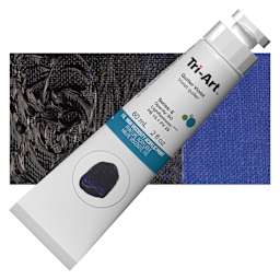 Tri-Art High Viscosity Artist Acrylic - Quiller Violet, 60 ml tube and swatch