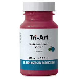 Tri-Art High Viscosity Artist Acrylic - Quinacridone Violet, 120 ml jar