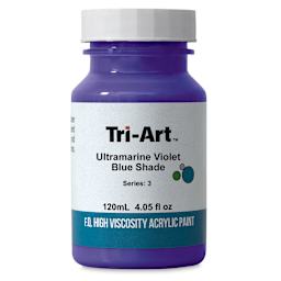 Tri-Art High Viscosity Artist Acrylic - Ultramarine Violet Blue Shade, 120 ml jar