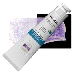 Tri-Art High Viscosity Artist Acrylic - Interference Violet, 60 ml tube and swatch