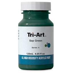 Tri-Art High Viscosity Artist Acrylic - Sap Green, 120 ml jar