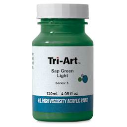 Tri-Art High Viscosity Artist Acrylic - Sap Green Light, 120 ml jar