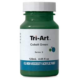 Tri-Art High Viscosity Artist Acrylic - Cobalt Green, 120 ml jar