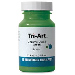 Tri-Art High Viscosity Artist Acrylic- Chromium Oxide Green, 120 ml jar