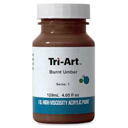 Tri-Art High Viscosity Artist Acrylic - Burnt Umber, 120 ml