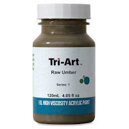Tri-Art High Viscosity Artist Acrylic - Raw Umber, 120 ml