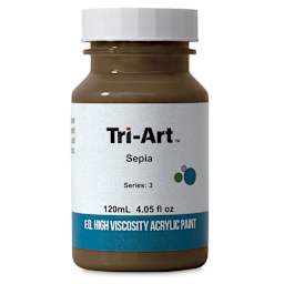 Tri-Art High Viscosity Artist Acrylic - Sepia, 120 ml
