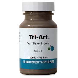 Tri-Art High Viscosity Artist Acrylic - Van Dyke Brown, 120 ml