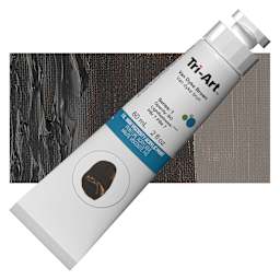Tri-Art High Viscosity Artist Acrylic - Van Dyke Brown, 60 ml tube and swatch