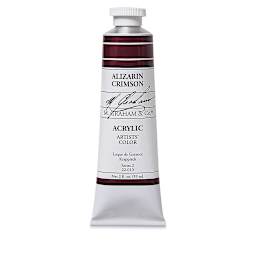 M. Graham Artists' Acrylics - Alizarin Crimson, 2 oz tube