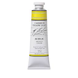 M. Graham Artists' Acrylics - Cadmium Yellow Light, 2 oz tube