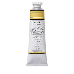 M. Graham Artists' Acrylics - Naples Yellow, 2 oz tube
